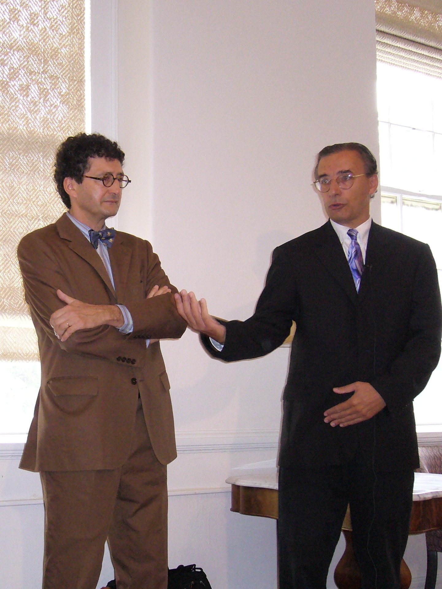 Dr. Alain Saint-Saens with Consul Gnral of France in New Orleans.